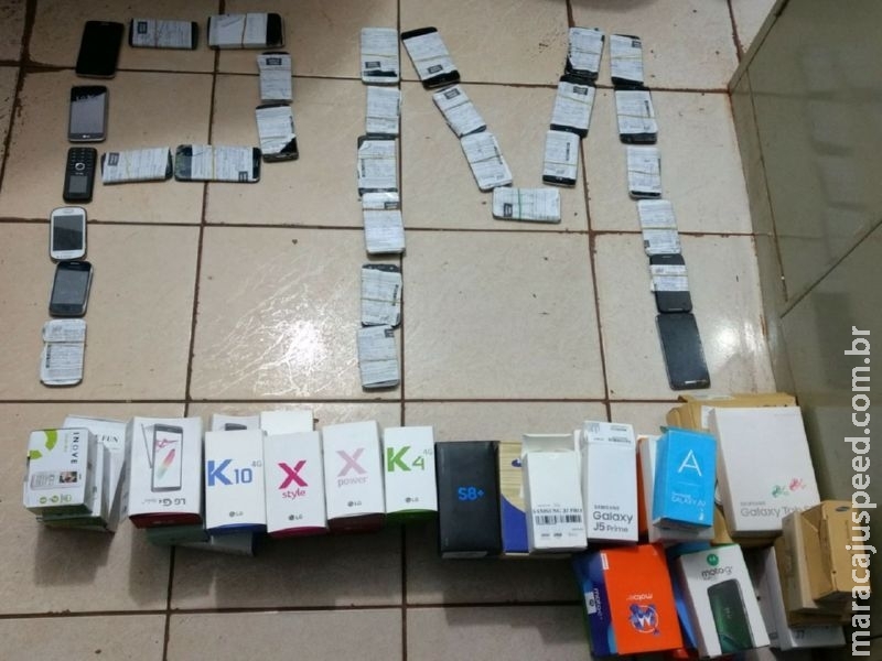 Bandidos roubam loja de revenda de aparelhos celulares no centro de Maracaju, durante madrugada Bandidos roubam loja de revenda de aparelhos celulares no centro de Maracaju, durante madrugada