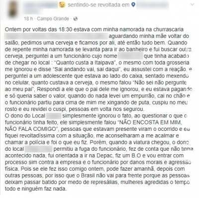 Briga por preço da cerveja em churrascaria da Afonso Pena vira caso de polícia