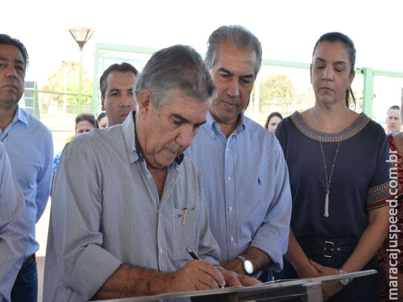 Governador Reinaldo e Prefeito Maurílio lançam obras em Maracaju