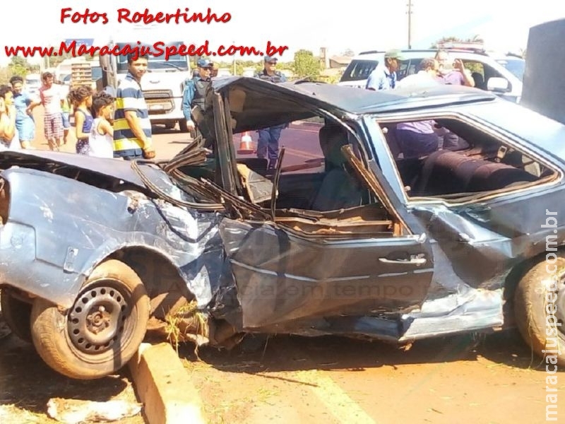 Itaporã: Acidente na ponte do Córrego Sardinha, deixa motorista em estado grave