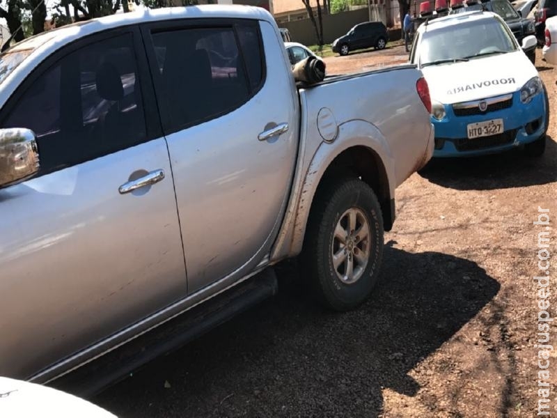Maracaju: PRE BOP Ponta Porã recupera caminhoneta roubada após furar bloqueio da PRE BOP Vista Alegre