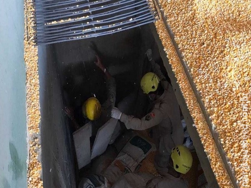 Trabalhador morre após cair dentro de depósito de milho