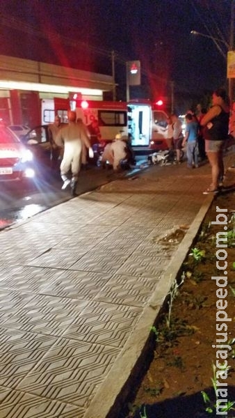 Acidente entre moto e Mitsubishi deixa jovem em estado grave Acidente entre moto e Mitsubishi deixa jovem em estado grave