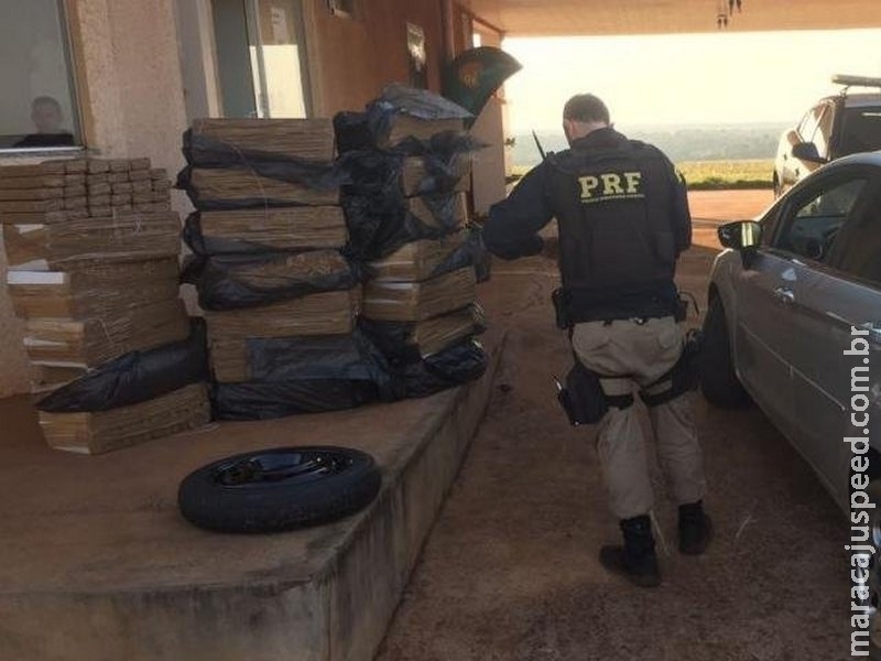 Após perseguição por 30 km, casal é pego com 412 quilos de maconha