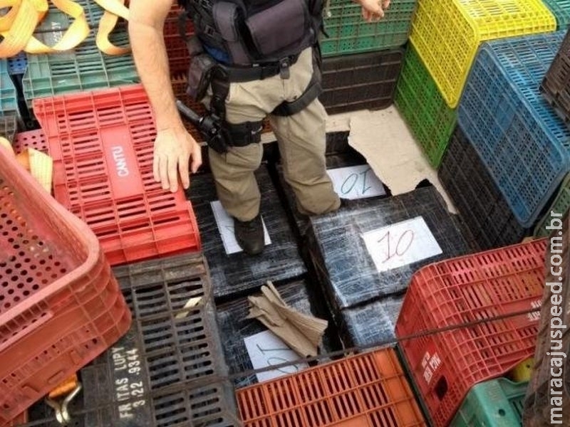 Caminhões que seguiam para SP levavam 3,4 toneladas de maconha