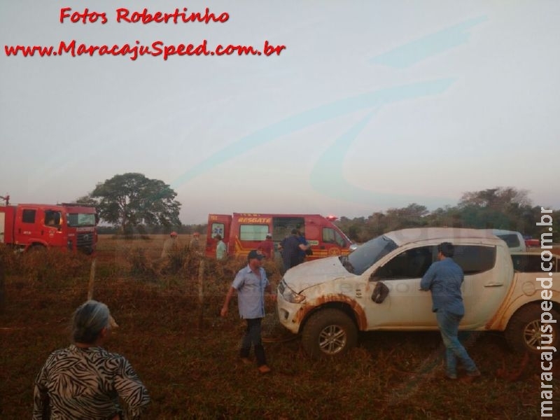 Maracaju: Corpo de Bombeiros atendem ocorrência de capotamento na estrada da Picadinha