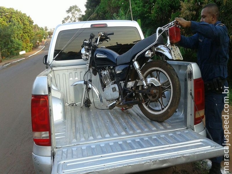 Maracaju: PM recupera motocicleta produto de furto em mata as margens do Córrego Dos Bugres