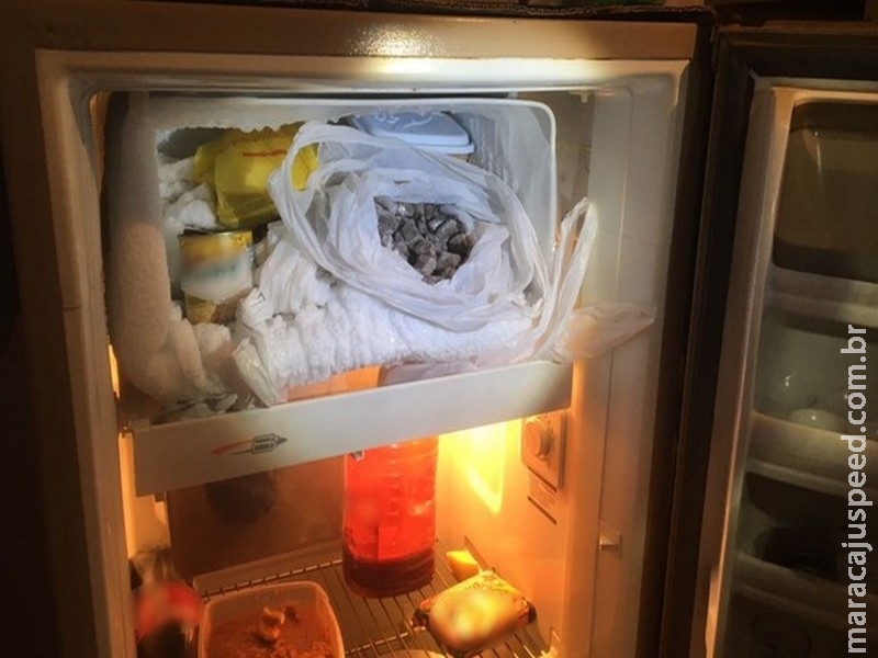 Polícia prende pai e filha por tráfico e apreende drogas dentro de congelador e palha de aço