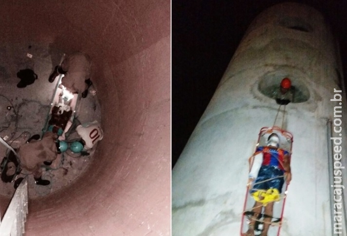 Adolescente é resgatado após cair de uma altura de 5 metros dentro de caixa d’água Adolescente é resgatado após cair de uma altura de 5 metros dentro de caixa d’água
