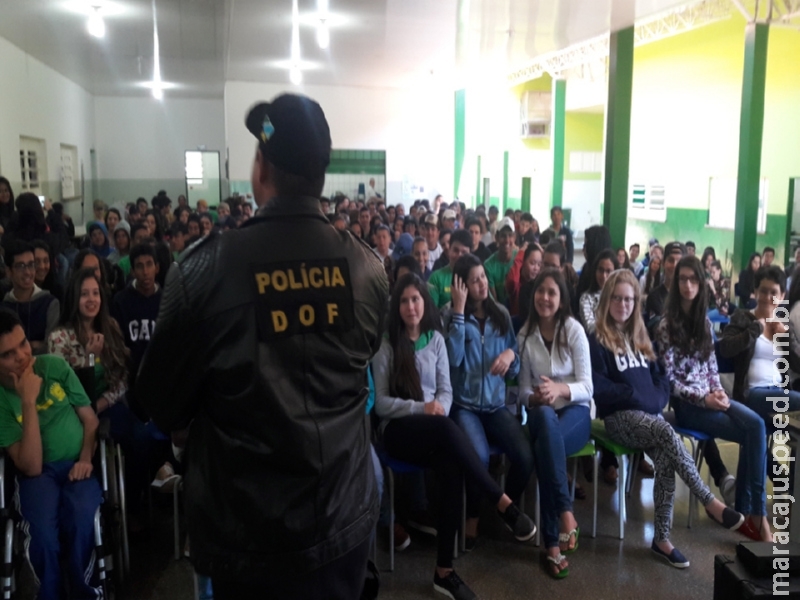 DOF realiza palestra do Projeto Diga não às Drogas em Maracaju DOF realiza palestra do Projeto Diga não às Drogas em Maracaju