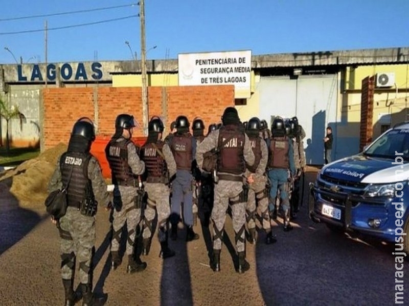 Força-tarefa contra crime organizado vasculha dois presídios em MS