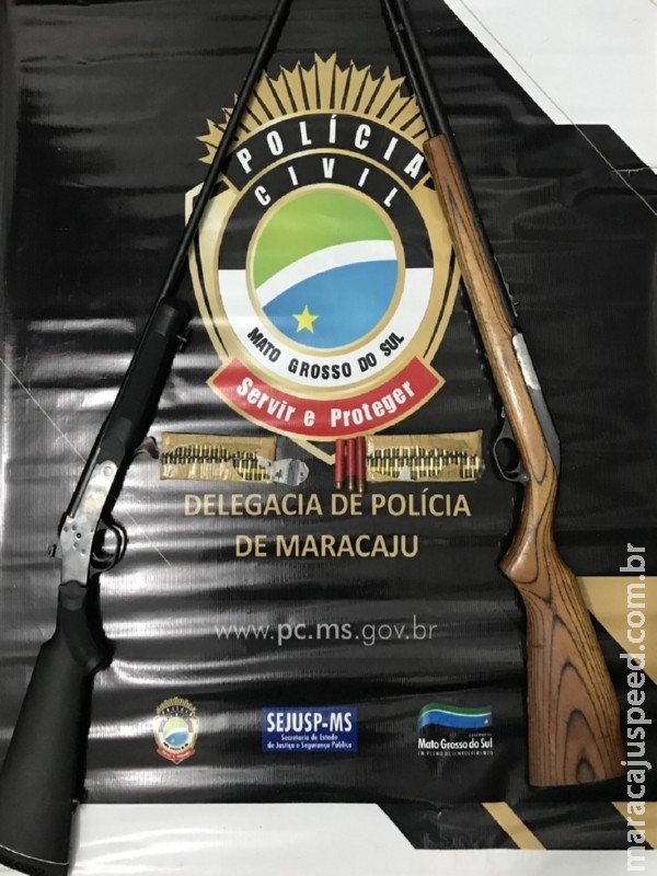 Polícia Civil de Maracaju apreende armas de fogo e munições em Vista Alegre Polícia Civil de Maracaju apreende armas de fogo e munições em Vista Alegre