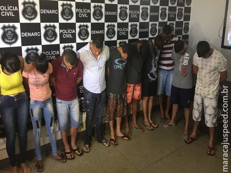 Polícia prende 10 pessoas em operação contra o tráfico de drogas