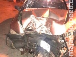 Quatro pessoas ficam gravemente feridas após carro bater em árvore