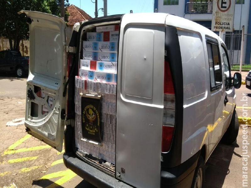 DOF apreende veículo do Espírito Santo carregado com cigarros do Paraguai DOF apreende veículo do Espírito Santo carregado com cigarros do Paraguai