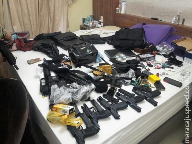 Dois bandidos brasileiros são presos com arsenal na fronteira com MS