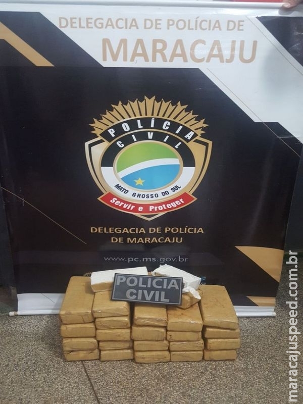 Polícia Civil de Maracaju apreende adolescente transportando 19 kg de maconha Polícia Civil de Maracaju apreende adolescente transportando 19 kg de maconha