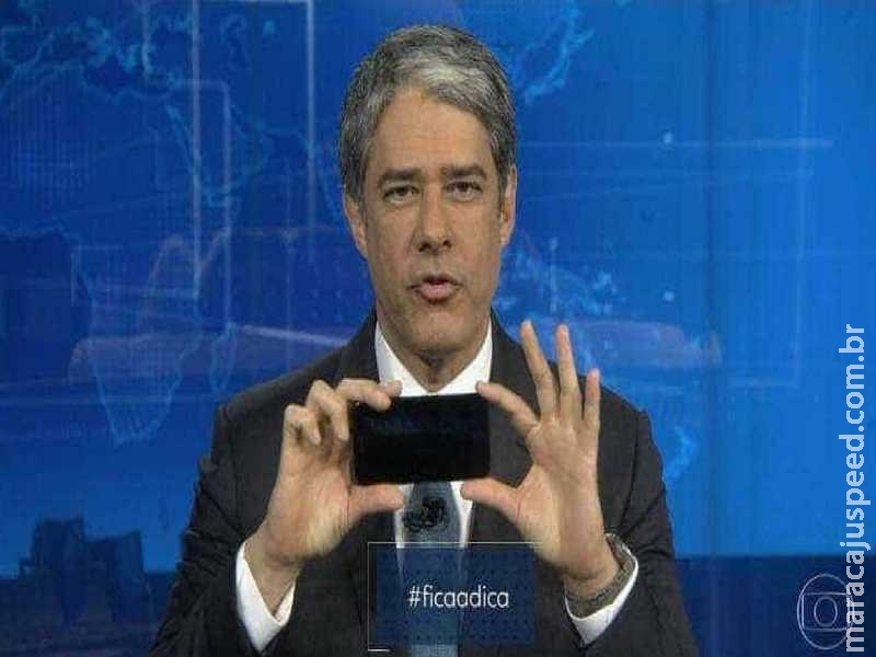 Bonner dá bronca em telespectadora no Jornal Nacional por filmagem "errada"