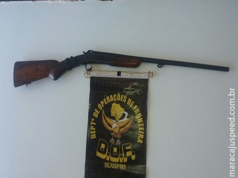DOF localiza arma de fogo abandonada às margens da MS 160