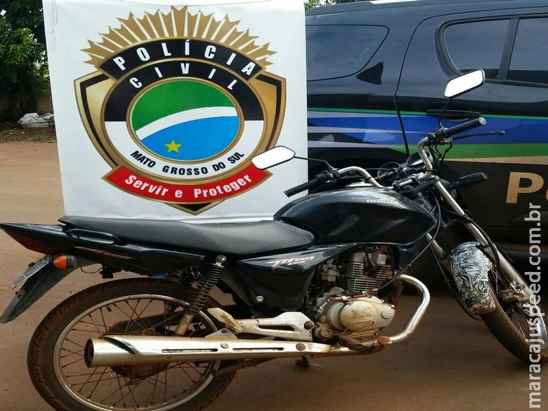 Maracaju: Polícia Civil recupera motocicleta furtada e prende receptador