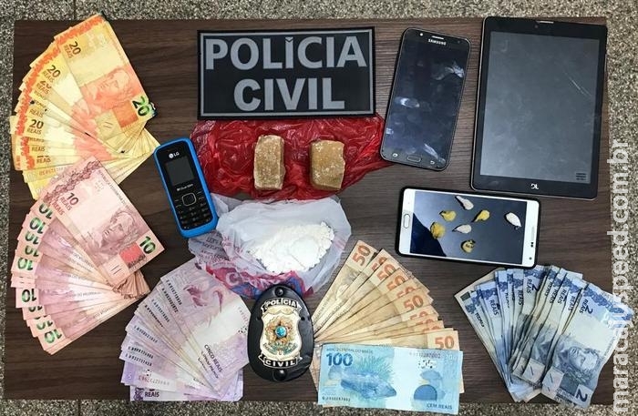 Polícia Civil de Maracaju apreende drogas e prende traficante na Vila Moreninha