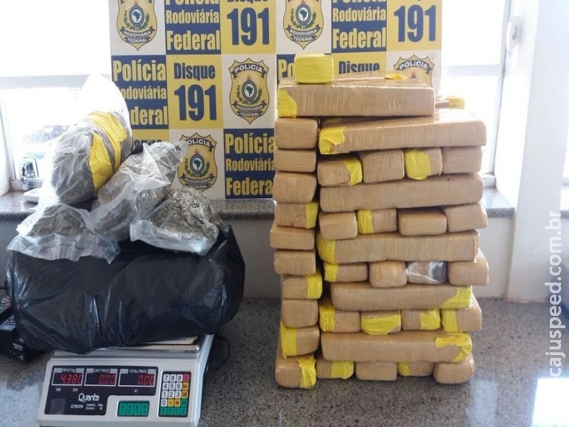 Polícia de MS apreende maconha e skank com paulista