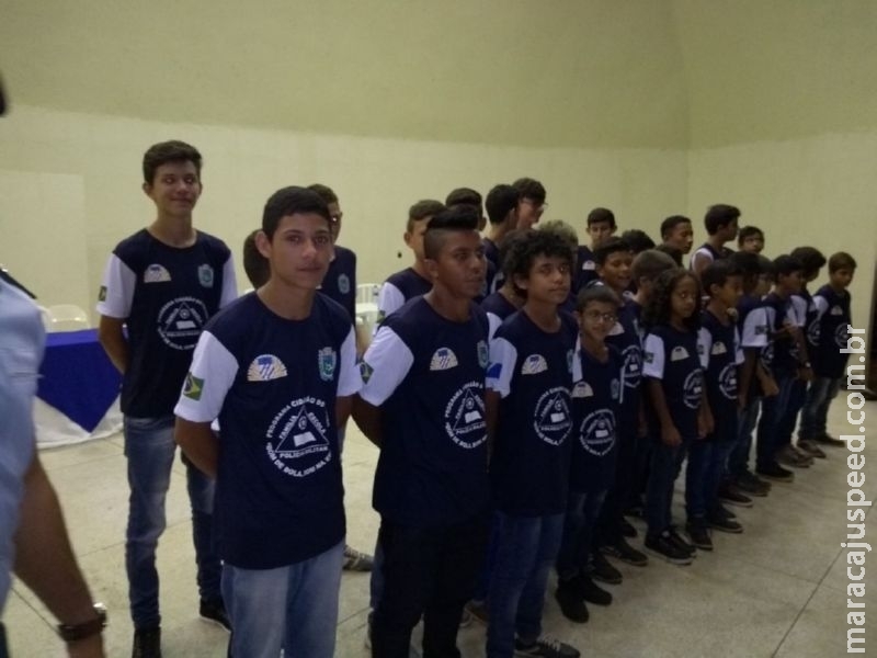 Polícia Militar de Maracaju, realizou formatura dos alunos do “Projeto Bom de Bola, Bom na Escola”