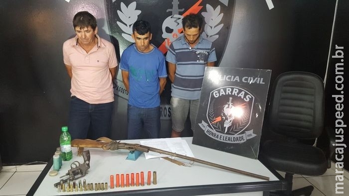 Trio é preso após 2 roubos a carretas de gado que saíram da mesma fazenda