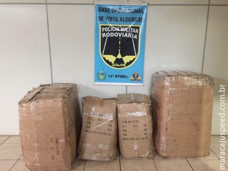 Maracaju: Dia de intenso trabalho na Base da PRE em Vista Alegre. Inúmeras apreensões de mercadorias contrabandeadas Maracaju: Dia de intenso trabalho na Base da PRE em Vista Alegre. Inúmeras apreensões de mercadorias contrabandeadas