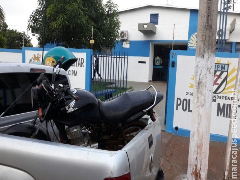 Maracaju: PM recupera motocicleta furtada, próximo a Ponte conhecida como Paço Maracaju: PM recupera motocicleta furtada, próximo a Ponte conhecida como Paço