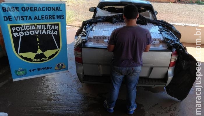 Maracaju: PRE BOP Vista Alegre apreende carregamento de cigarro oriundo do Paraguai