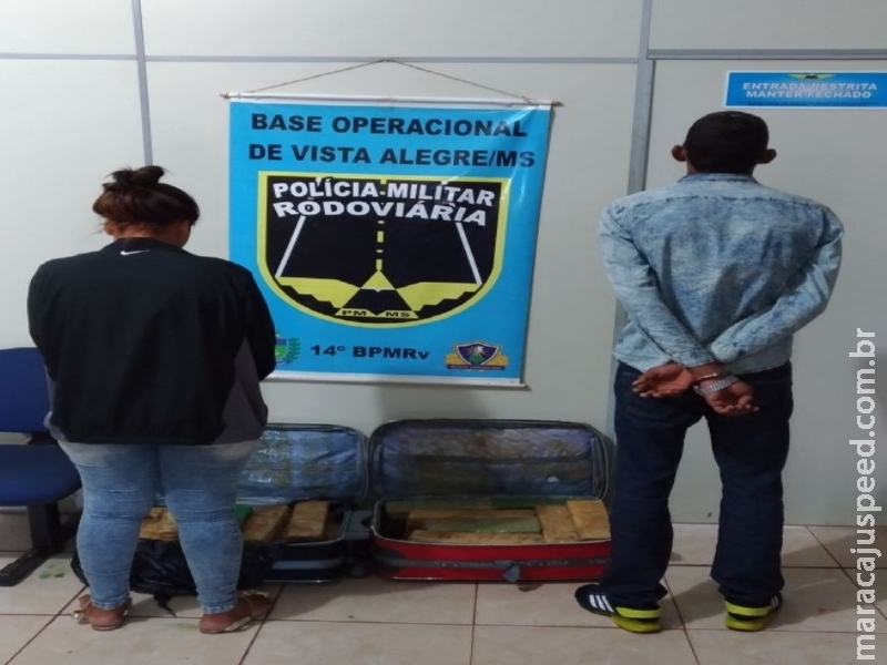 Maracaju: PRE BOP Vista Alegre prende casal de traficante com malas recheadas de maconha e pasta base de cocaína Maracaju: PRE BOP Vista Alegre prende casal de traficante com malas recheadas de maconha e pasta base de cocaína