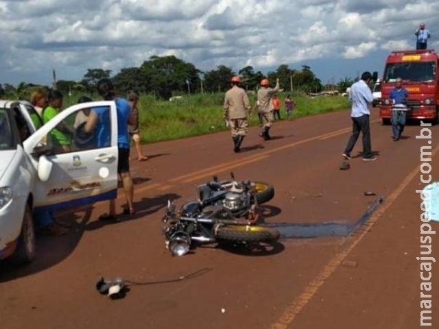 Motociclista morre ao colidir em carro da prefeitura em Dourados