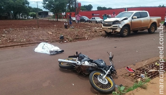 Motociclista morre em colisão contra caminhonete no Jardim Márcia Motociclista morre em colisão contra caminhonete no Jardim Márcia