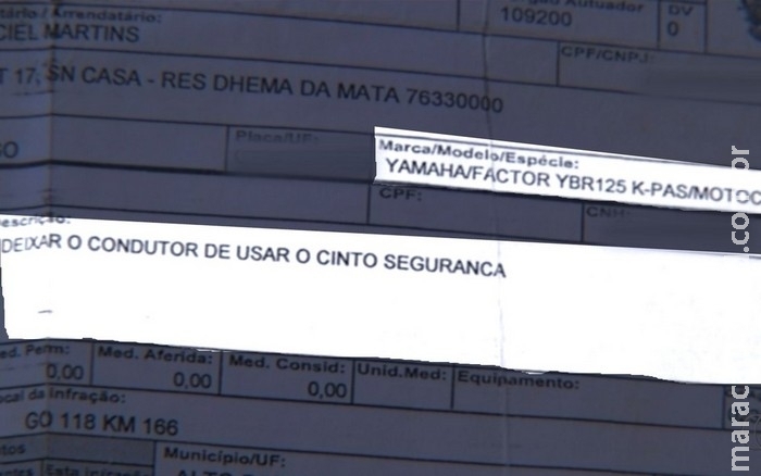 Motociclista multado por não usar cinto de segurança luta para cancelar infração Motociclista multado por não usar cinto de segurança luta para cancelar infração