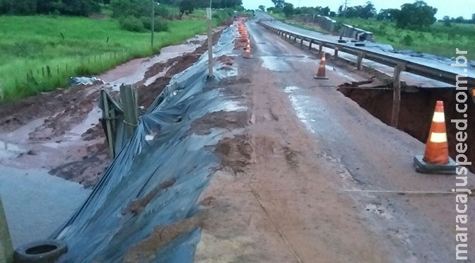 MS-338 em Santa Rita do Pardo volta a ser interditada MS-338 em Santa Rita do Pardo volta a ser interditada