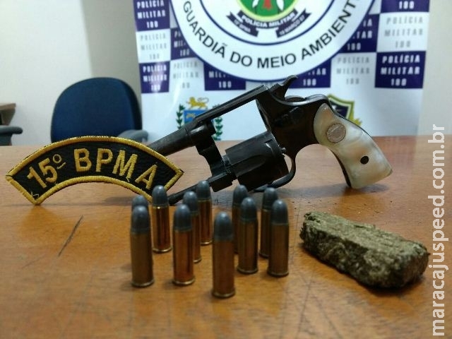 PMA prende paranaense com arma de fogo, munições ilegais e maconha