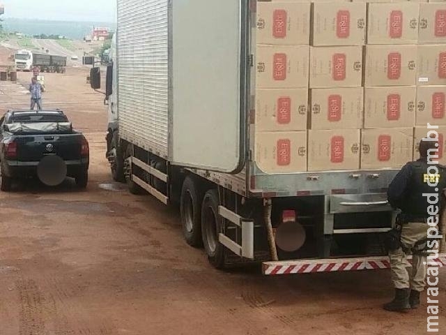 Carga com mais de 1 milhão de cigarros do Paraguai é apreendida pela BR-163 Carga com mais de 1 milhão de cigarros do Paraguai é apreendida pela BR-163