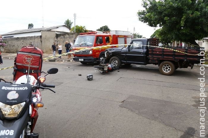 Colisão no Taveirópolis: bombeiros ressuscitam garupa em parada cardíaca