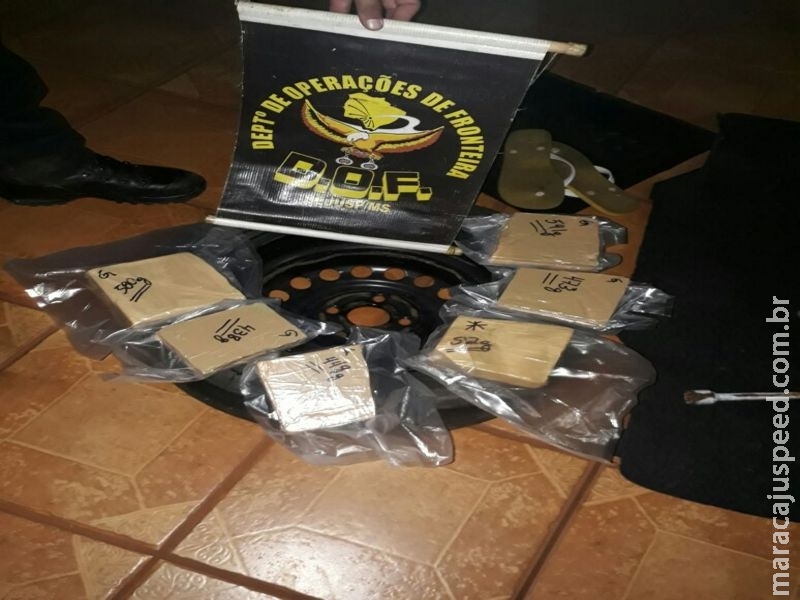 Maracaju: DOF prende homem transportando cocaína em pneu estepe Maracaju: DOF prende homem transportando cocaína em pneu estepe
