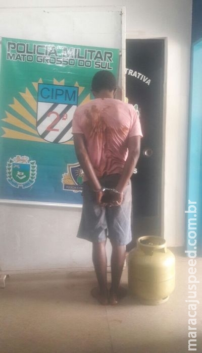 Maracaju: Homem é preso em flagrante após furtar um botijão de gás Maracaju: Homem é preso em flagrante após furtar um botijão de gás
