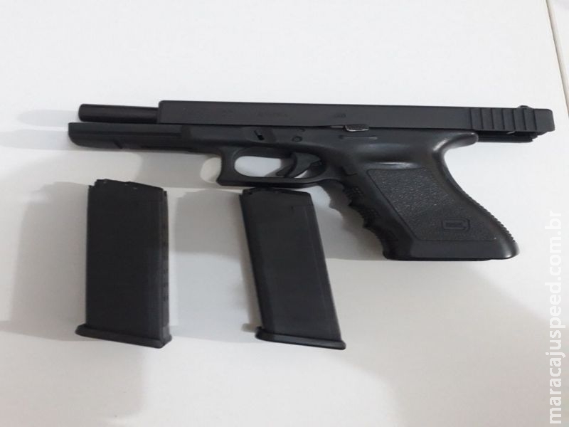 Maracaju: PRE BOP Vista Alegre encontra pistola Glock calibre .40 em interior de ônibus