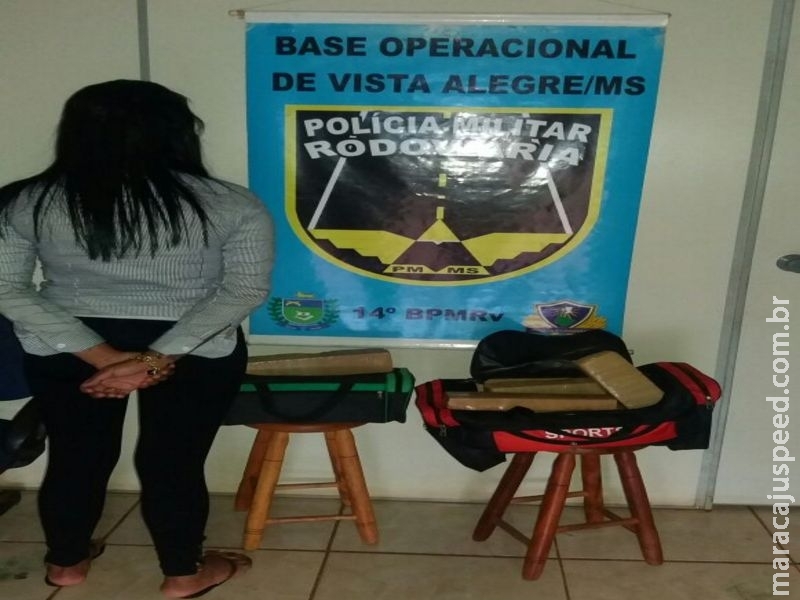 Maracaju: PRE BOP Vista Alegre prende “Mulher Mula” que estava com malas recheadas de maconha