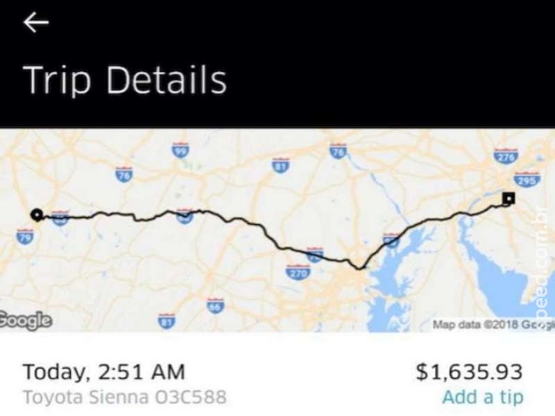 Bêbado chama Uber, acorda em outro estado e paga R$ 5 mil Bêbado chama Uber, acorda em outro estado e paga R$ 5 mil