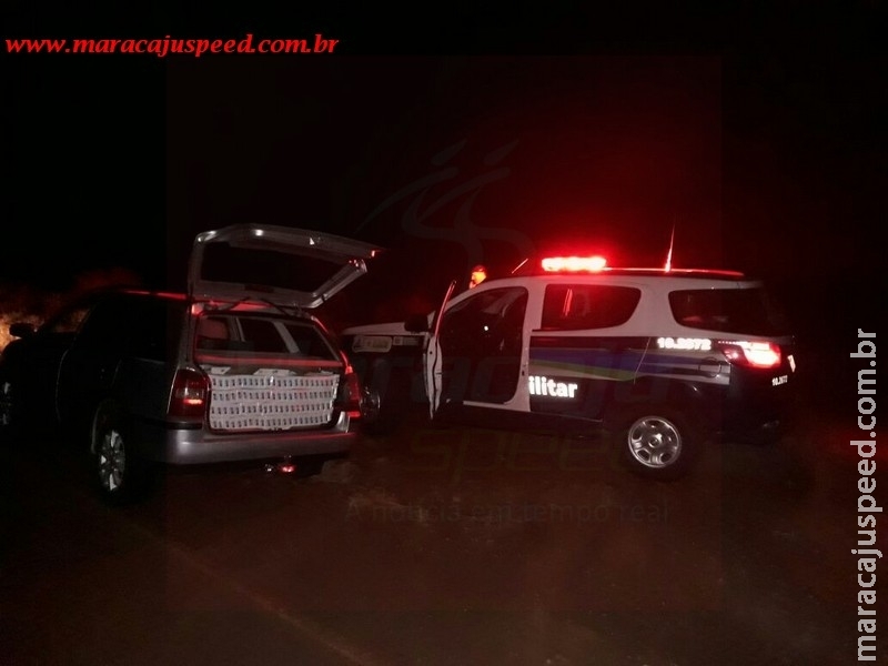 Maracaju: Condutor com veículo carregado de cigarros contrabandeados tenta fugir da PM e é preso após perseguição