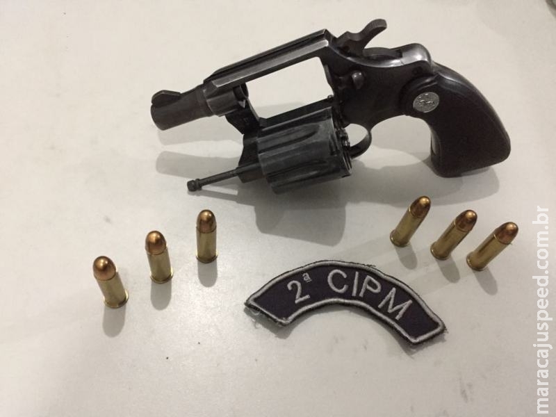 Maracaju: Policial com ouvido aguçado, atende ocorrência de briga familiar e apreende arma de fogo calibre .38