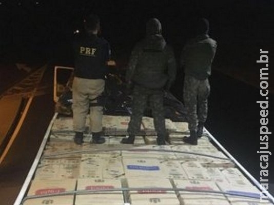 Motorista foge e abandona carga de cigarros avaliada em R$ 2.5 milhões