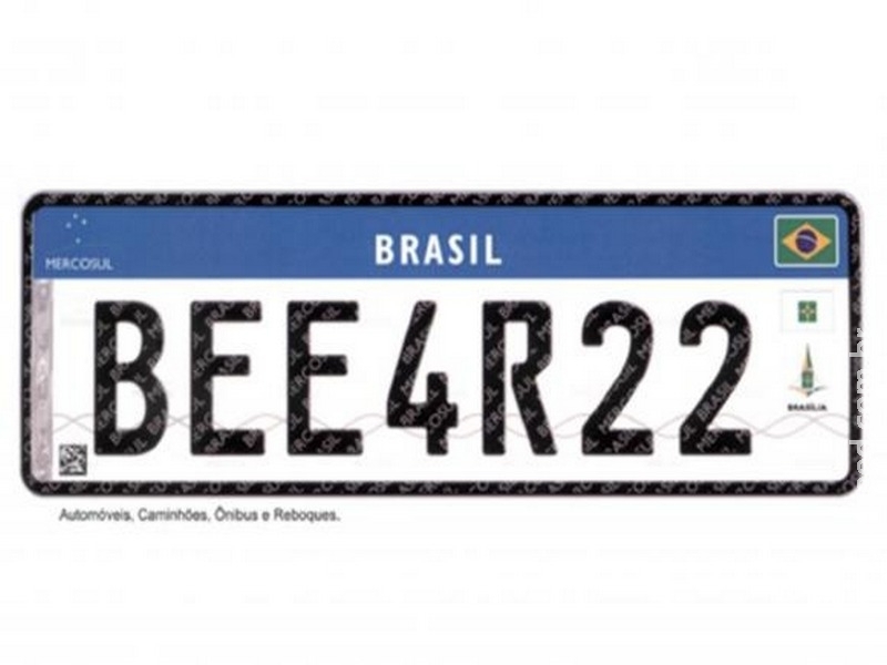 Novo modelo de placas de veículos começa a valer em 1º de setembro