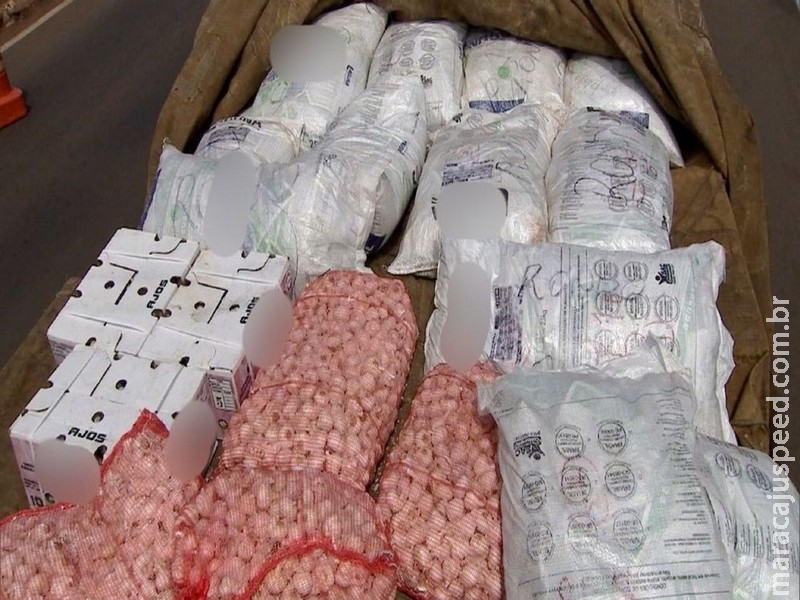 Polícia apreende 1 tonelada de agrotóxicos em meio a carga de alho em Campo Grande