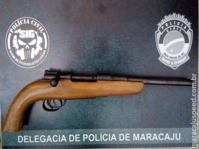 Polícia Civil de Maracaju apreende fuzil calibre 7.62 no Bairro Nenê Fernandes Polícia Civil de Maracaju apreende fuzil calibre 7.62 no Bairro Nenê Fernandes